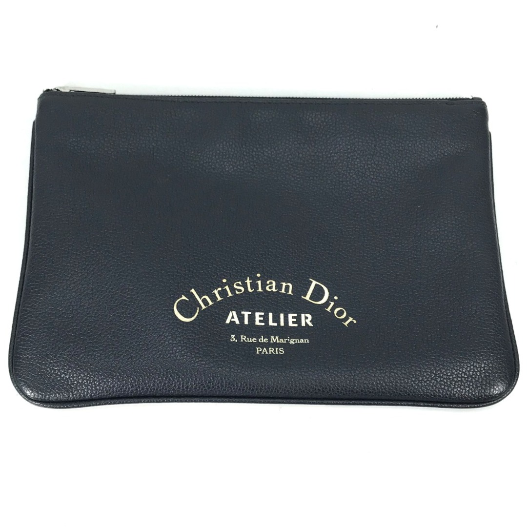 Dior(ディオール)のディオール Dior アトリエ ATELIER ポーチ クラッチバッグ レザー ネイビー メンズのバッグ(セカンドバッグ/クラッチバッグ)の商品写真