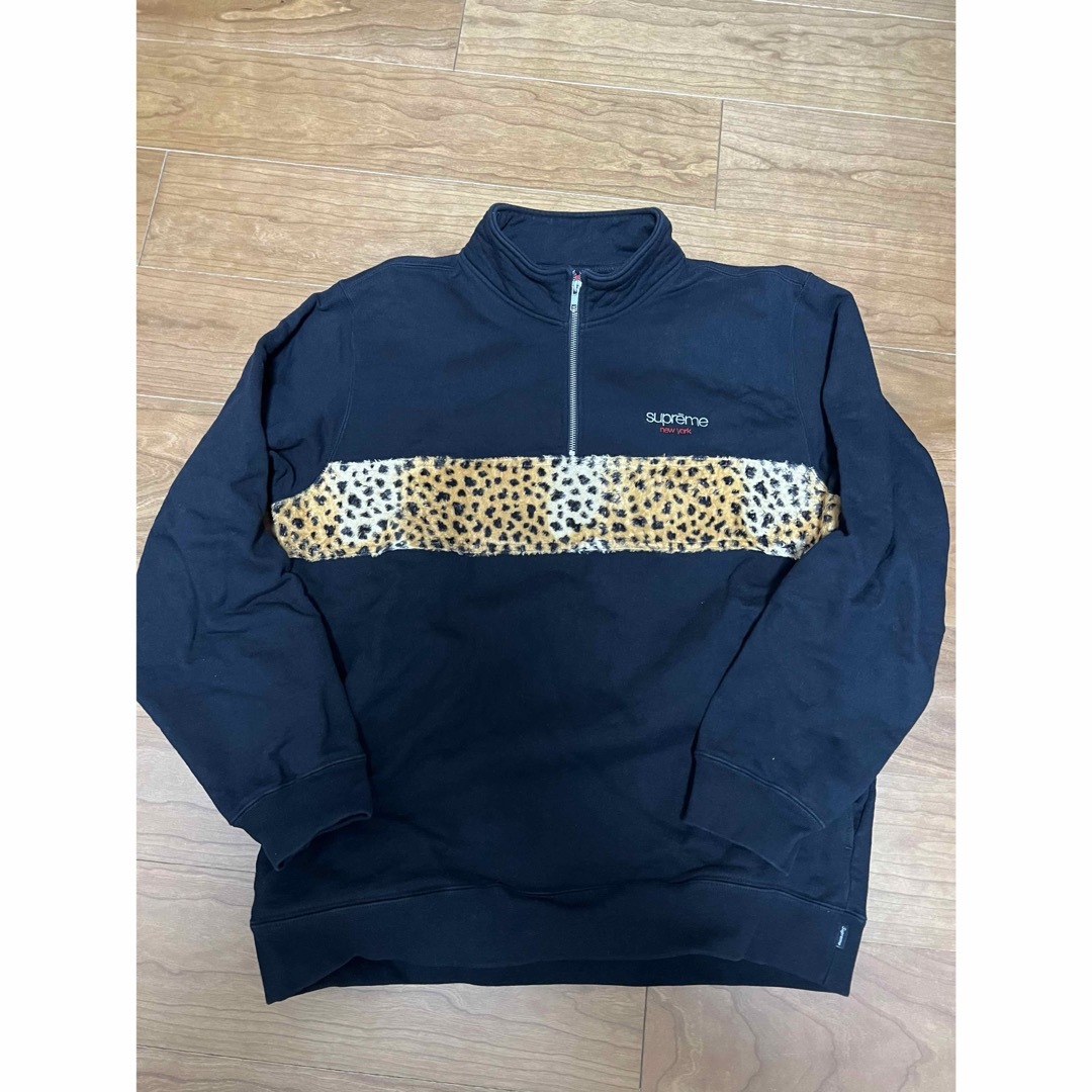 L肩幅Supreme Leopard Half Zip Sweatshirt