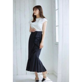 ハーリップトゥ(Her lip to)のher lip to　Mermaid Linen Ruffled Skirt(ロングスカート)