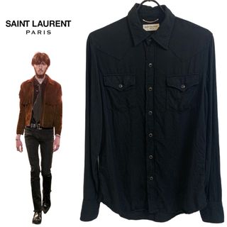 サンローラン(Saint Laurent)のSAINT LAURENT PARIS エディ期 リヨセル ウエスタンシャツ S(シャツ)