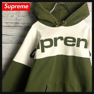 シュプリーム(Supreme)の【人気Lサイズ】シュプリーム☆両面ビッグプリントロゴ パーカー　希少カラー(パーカー)