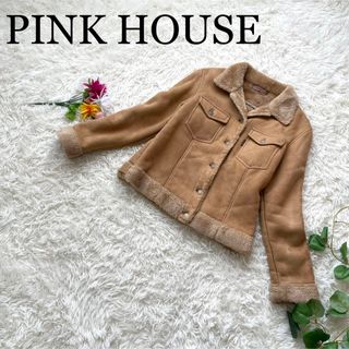 ピンクハウス(PINK HOUSE)の【激レア】ピンクハウス　フェイクムートンジャケット　ボア　キャメル　L(ムートンコート)