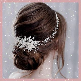 ヘッドドレス ブライダル ヘアアクセサリー 結婚式 ウェディング 髪飾り(その他)