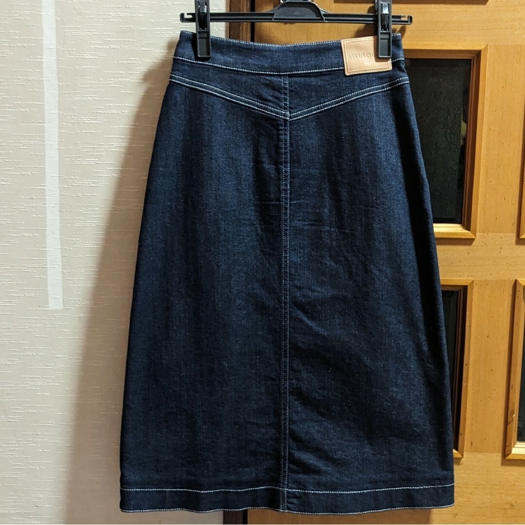 SEE BY CHLOE(シーバイクロエ)のSEE BY CHLOE★ラップ型デニムスカート レディースのスカート(ひざ丈スカート)の商品写真