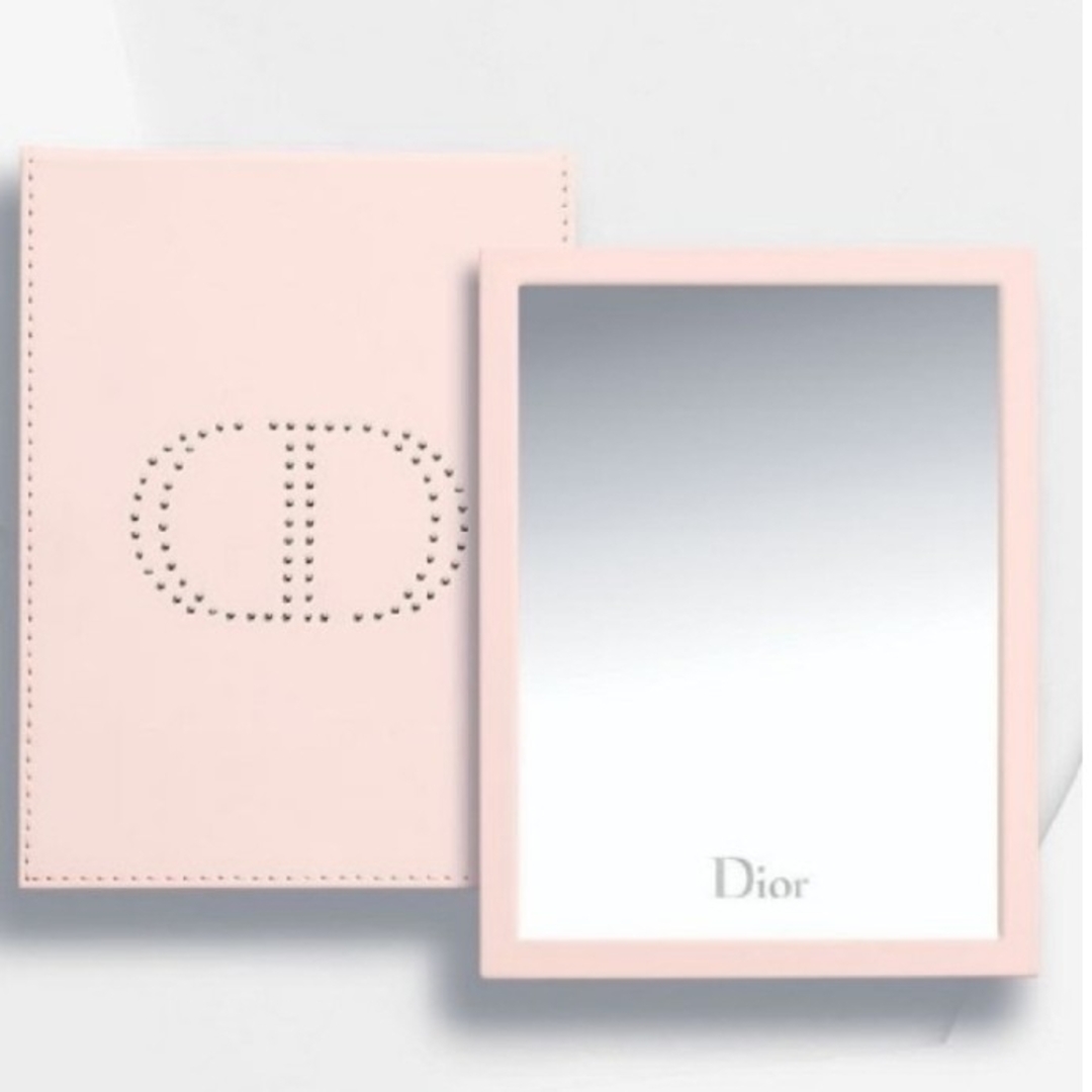 Dior(ディオール)のDior ミラー ノベルティ ピンク スタッズロゴ レディースのファッション小物(ミラー)の商品写真