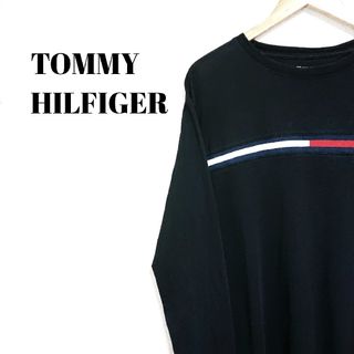 トミーヒルフィガー(TOMMY HILFIGER)の【人気デザイン】トミーヒルフィガー 長袖シャツ ロンT 刺繍ロゴ メンズ(Tシャツ/カットソー(七分/長袖))