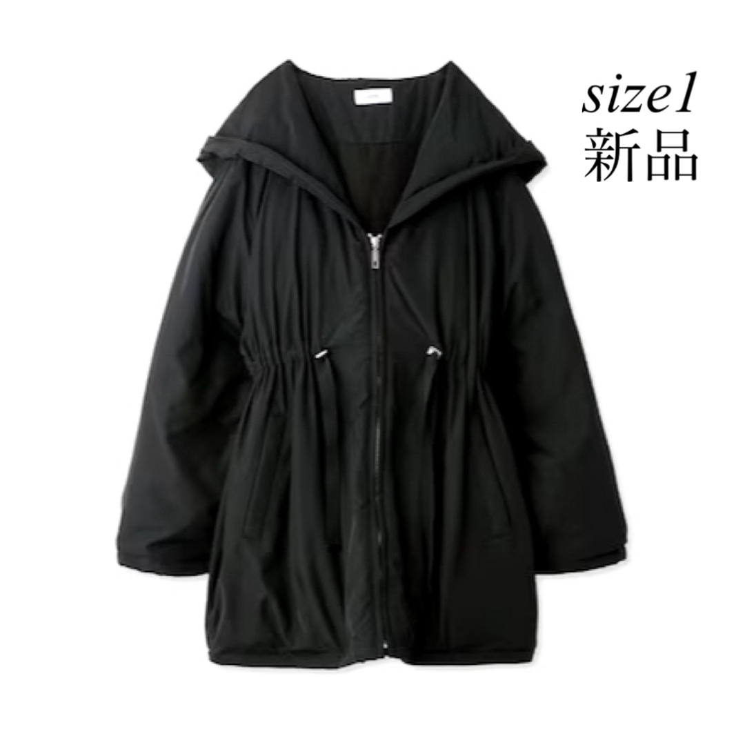 骨格ストレート【正規品】snidel 西川レディモッズダウンコート　BLK 黒　size1 M