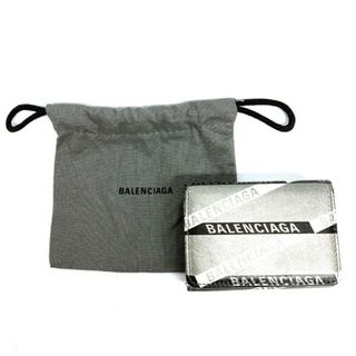 バレンシアガバッグ(BALENCIAGA BAG)の★BALENCIAGA バレンシアガ 551921 1480 三つ折り ミニ財布 エブリデイ コンパクトウォレット ロゴ レザー シルバー(財布)