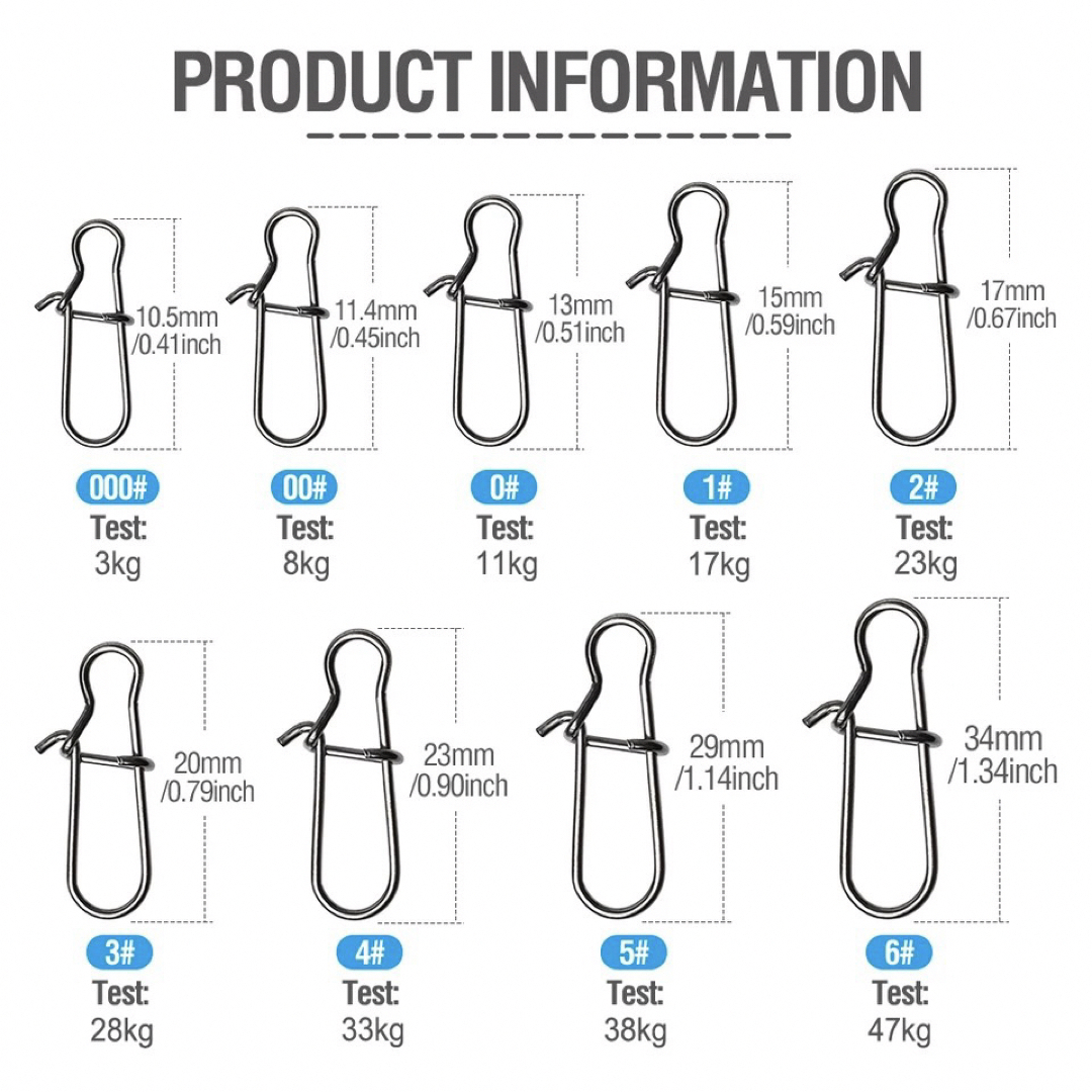 釣り クイックスナップ 00# 30本 スポーツ/アウトドアのフィッシング(ルアー用品)の商品写真