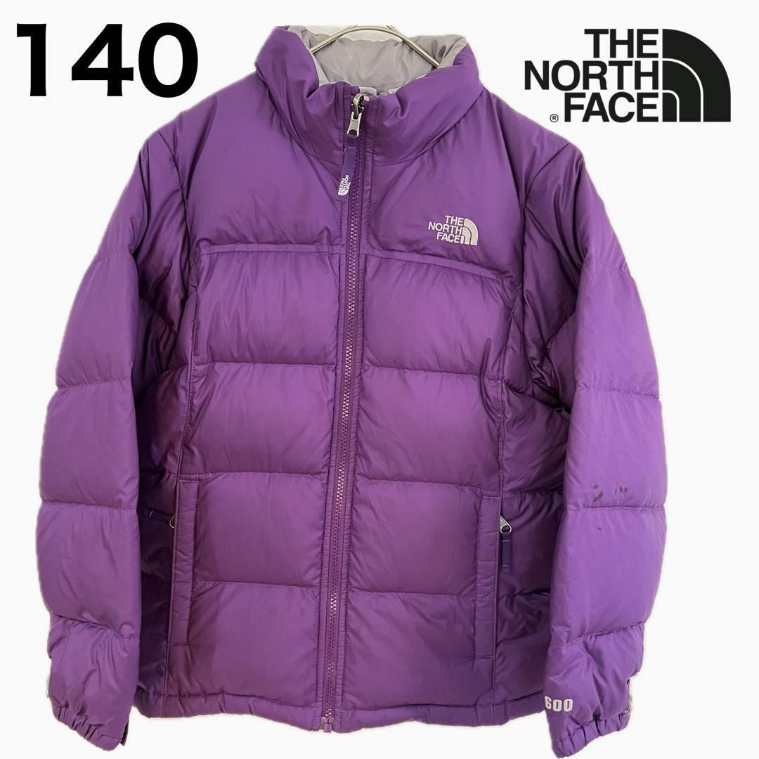 ノースフェイス　140 ダウンジャケット　紫 | フリマアプリ ラクマ