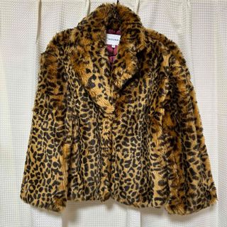 マウジー(moussy)の【美品】MOUSSYレオパード柄ファーコート(毛皮/ファーコート)