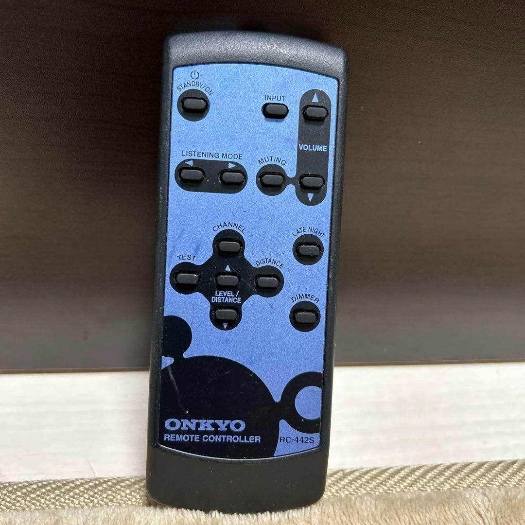 ONKYO(オンキヨー)の管理NO.AT89 ONKYO オーディオリモコン RC-442S オンキヨー スマホ/家電/カメラのオーディオ機器(その他)の商品写真