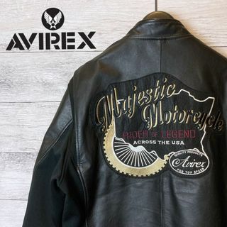 AVIREX - 90S AVIREX 高級インディアンガール&狼ペイントカウレザーW ...