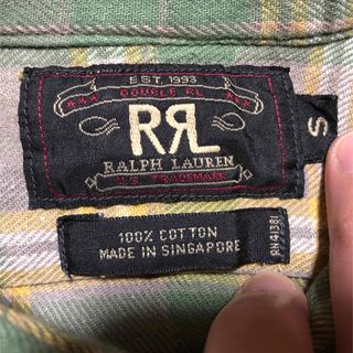 ダブルアールエル(RRL)のRRL ネルシャツ アメカジ グリーン ラルフローレン ジョニー デップ (シャツ)