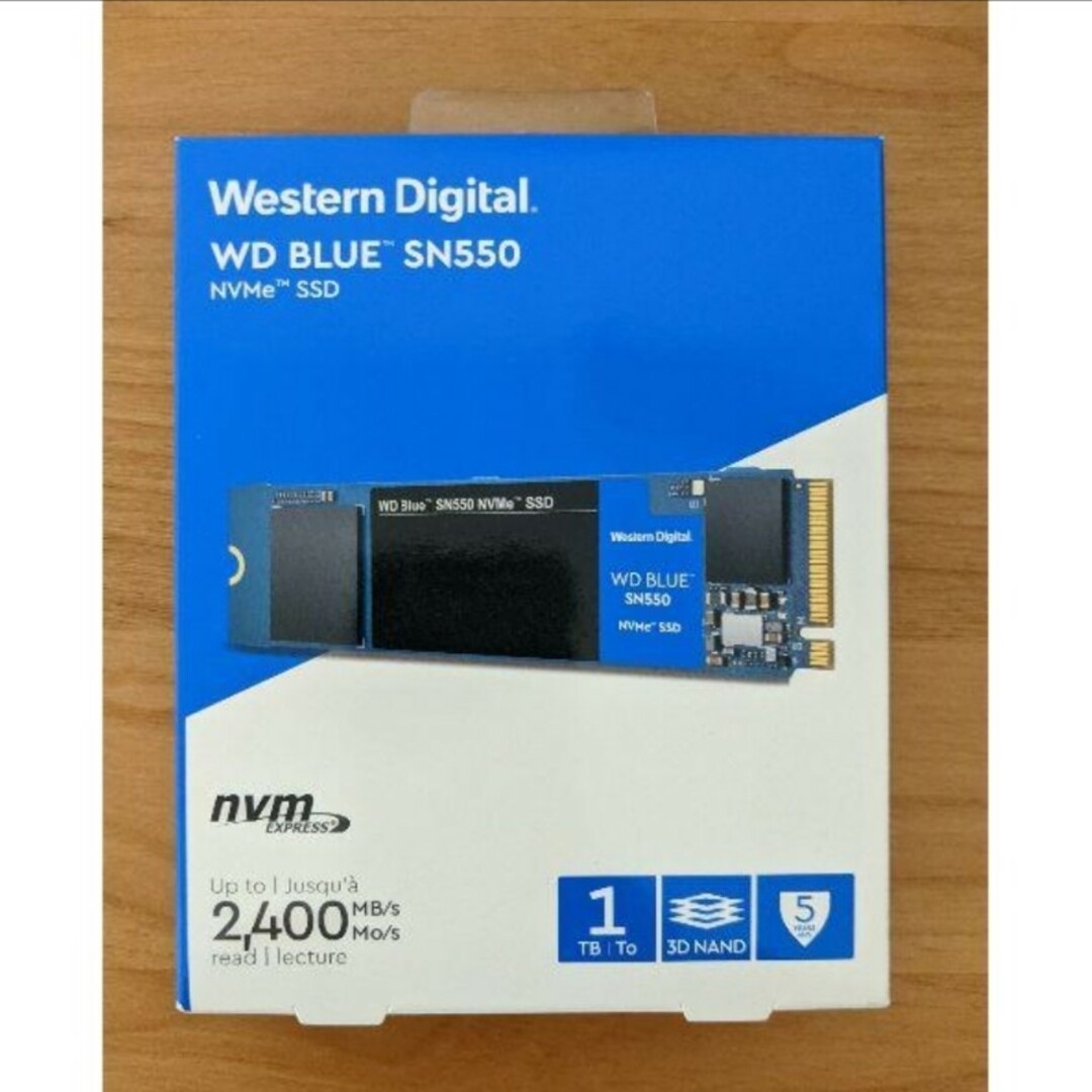 Western Digital(ウェスタンデジタル)の新品Western Digital SSD 1TB WD Blue SN550 スマホ/家電/カメラのPC/タブレット(PCパーツ)の商品写真