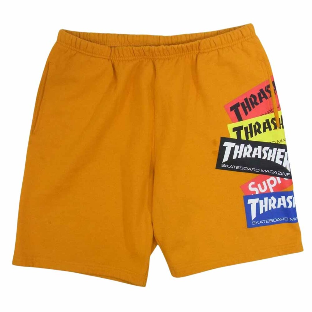 Supreme(シュプリーム)のSupreme シュプリーム ショート 21AW Thrasher Multi Logo Sweat Short スラッシャー マルチロゴ スウェット ショーツ オレンジ系 XL【中古】 メンズのパンツ(その他)の商品写真