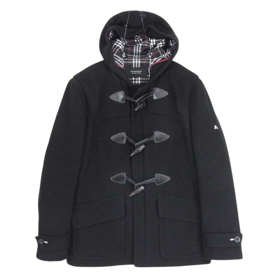 BURBERRY BLACK LABEL(バーバリーブラックレーベル)のBURBERRY BLACK LABEL バーバリーブラックレーベル ジャケット BMP67-530-09 裏地 チェック ダッフル コート ブラック系 M【中古】 メンズのジャケット/アウター(ダッフルコート)の商品写真