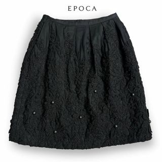 エポカ(EPOCA)の美品 EPOCA エポカ フラワー レース 刺繍 ミニ スカート 38 (M)(ミニスカート)