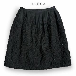 エポカ(EPOCA)の美品 EPOCA エポカ フラワー レース 刺繍 ミニ スカート 38 (M)(ミニスカート)