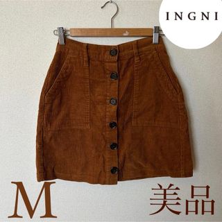 イング(INGNI)の★美品★INGNI イング　コーデュロイ台形ミニスカート　キャメルブラウン　M(ミニスカート)