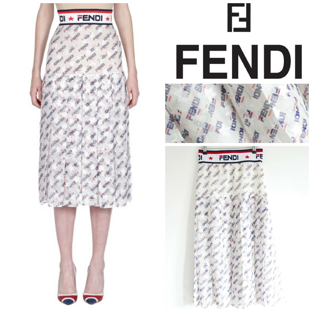 FENDI フェンディ 大人気 完売品 FILAコラボ フェンディマニアロングスカート