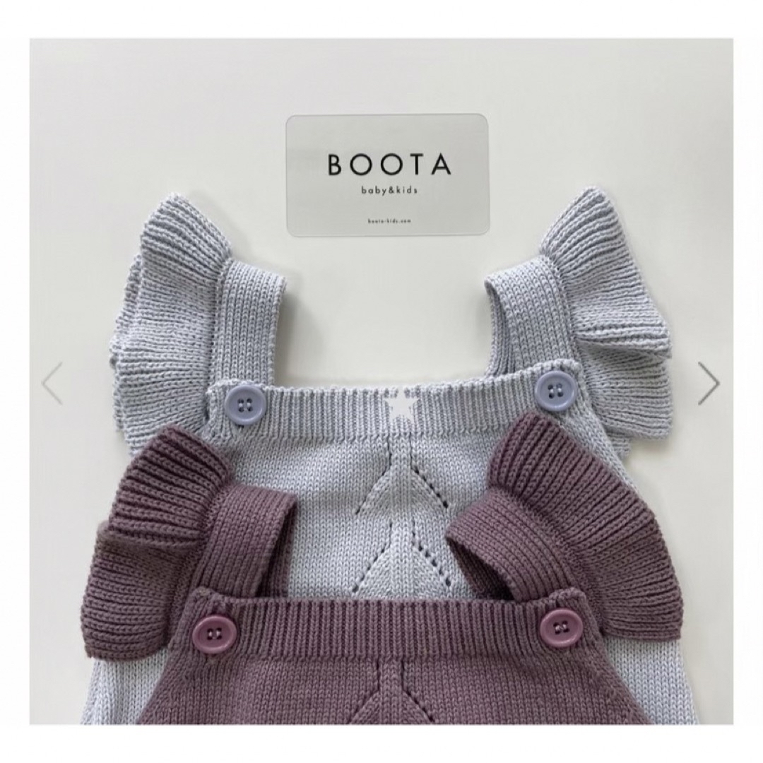 BOOTA branch knit rompers くすみパープル6m キッズ/ベビー/マタニティのベビー服(~85cm)(ロンパース)の商品写真