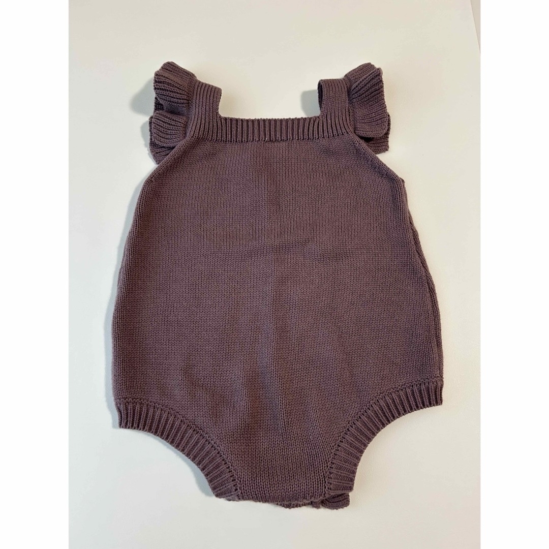 BOOTA branch knit rompers くすみパープル6m キッズ/ベビー/マタニティのベビー服(~85cm)(ロンパース)の商品写真