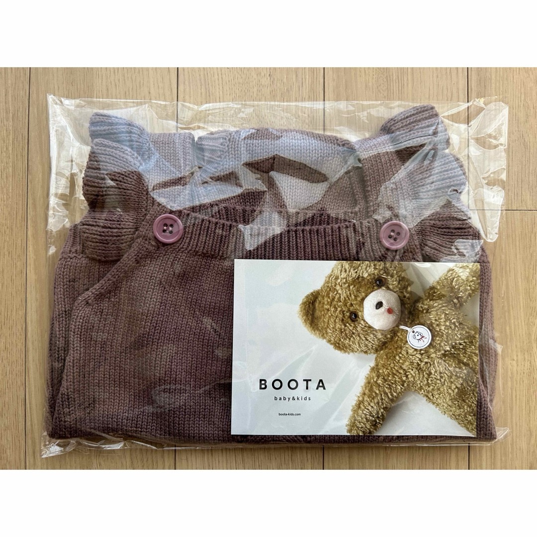 BOOTA branch knit rompers くすみパープル6m キッズ/ベビー/マタニティのベビー服(~85cm)(ロンパース)の商品写真