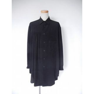 新品未使用品ＳYohji Yamamoto POUR HOMME ヨウジヤマモト プールオム 12SS ワッシャーシャツ ブルー 2 HB-B18-029