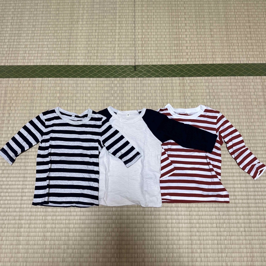 MUJI (無印良品)(ムジルシリョウヒン)の無印　ロンT 100 キッズ/ベビー/マタニティのキッズ服男の子用(90cm~)(Tシャツ/カットソー)の商品写真