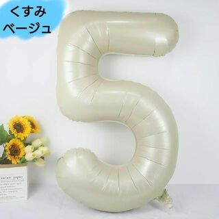 くすみカラー　ナンバーバルーン　5歳 誕生日　風船　数字 ビッグバルーン(アルバム)
