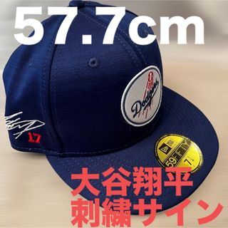 NEW ERA - 57.7cm 大谷翔平 ドジャース 刺繍サイン入り ニューエラ