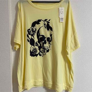 キャンツー(cantwo)のcantwo スカルTシャツ　黄色　イエロー(Tシャツ(半袖/袖なし))