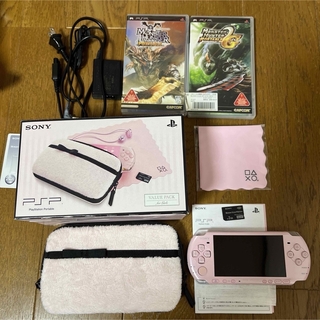 PlayStation Portable - PSP 本体 ＋モンハン2G,モンハン3【美品】の ...