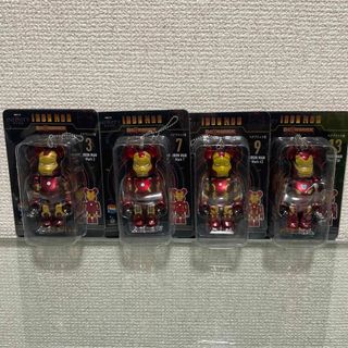 ベアブリック(BE@RBRICK)のベアブリック　MARVEL Happyくじ　マーベル　アイアンマン　4体セット(フィギュア)
