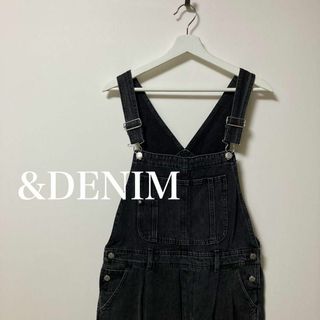 &DENIM アンドデニム　ブラック　デニム　オーバーオール(サロペット/オーバーオール)