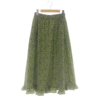 アザー(other)のザシンゾーン FLORET HEM フラワーヘムスカート ロング丈 S 黒 黄(ロングスカート)