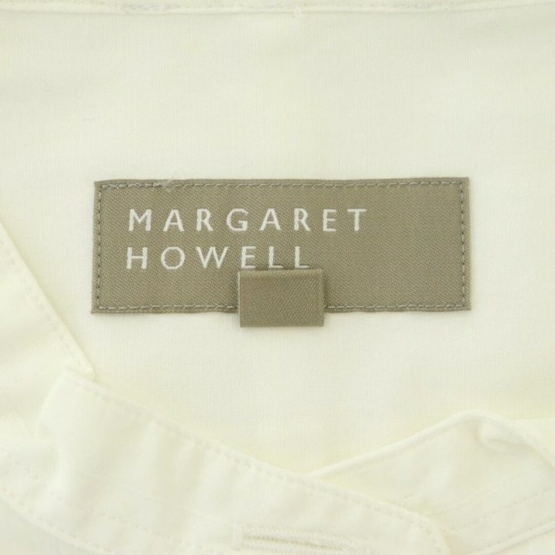 MARGARET HOWELL(マーガレットハウエル)のマーガレットハウエル バンドカラーシャツ ブラウス 長袖 前開き コットン 1 レディースのトップス(シャツ/ブラウス(長袖/七分))の商品写真