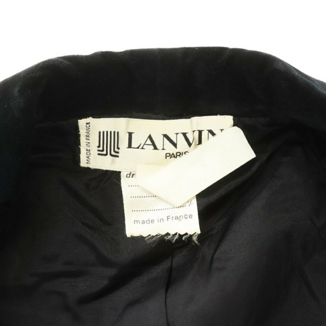 LANVIN(ランバン)のLANVIN ヴィンテージ フランス製 ジャケット ベルベット 黒 レディースのジャケット/アウター(その他)の商品写真