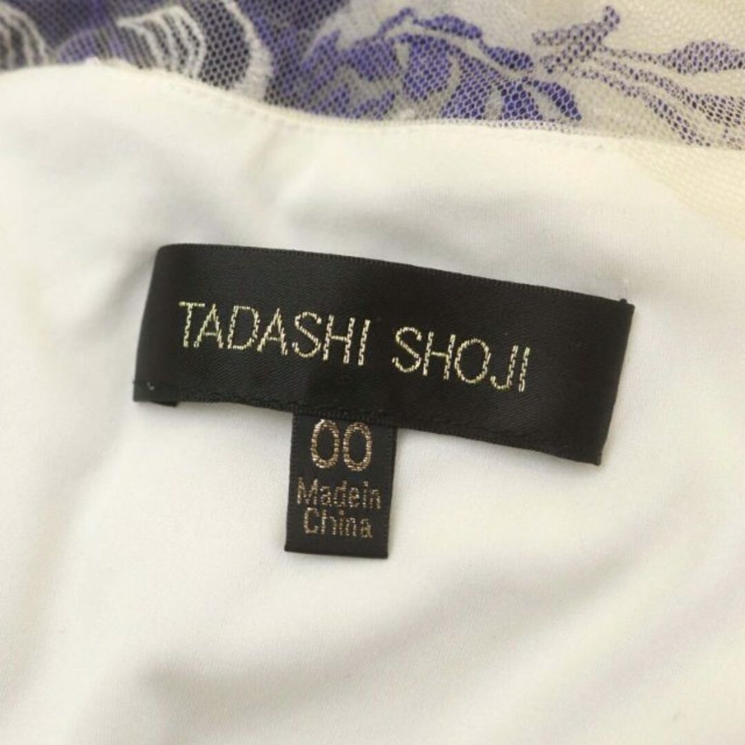 TADASHI SHOJI(タダシショウジ)のタダシショージ 刺繍切り替えロングドレス ワンピース 半袖 チュール レディースのワンピース(ロングワンピース/マキシワンピース)の商品写真