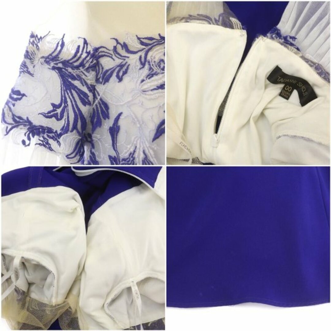 TADASHI SHOJI(タダシショウジ)のタダシショージ 刺繍切り替えロングドレス ワンピース 半袖 チュール レディースのワンピース(ロングワンピース/マキシワンピース)の商品写真