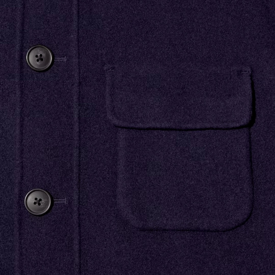 UNIQLO(ユニクロ)のユニクロ ＋J ダブルフェイスオーバーサイズワークジャケット  S ブラック メンズのジャケット/アウター(ブルゾン)の商品写真