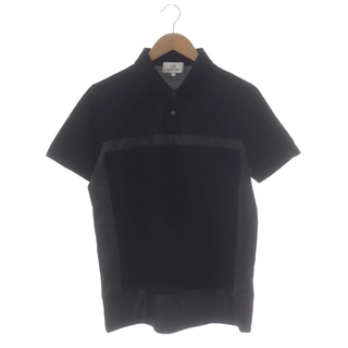 シーケーカルバンクライン(ck Calvin Klein)のシーケーカルバンクライン メッシュレイヤード ポロシャツ 半袖 L 黒 ブラック(ポロシャツ)