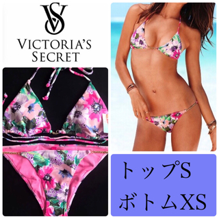 ヴィクトリアズシークレット(Victoria's Secret)のレア 新品 水着 ヴィクトリアシークレット 花柄ピンク s/xs(水着)