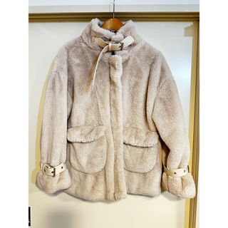 ザラ(ZARA)の新品 韓国ファッション エコファー B-3ジャケット レディース(毛皮/ファーコート)