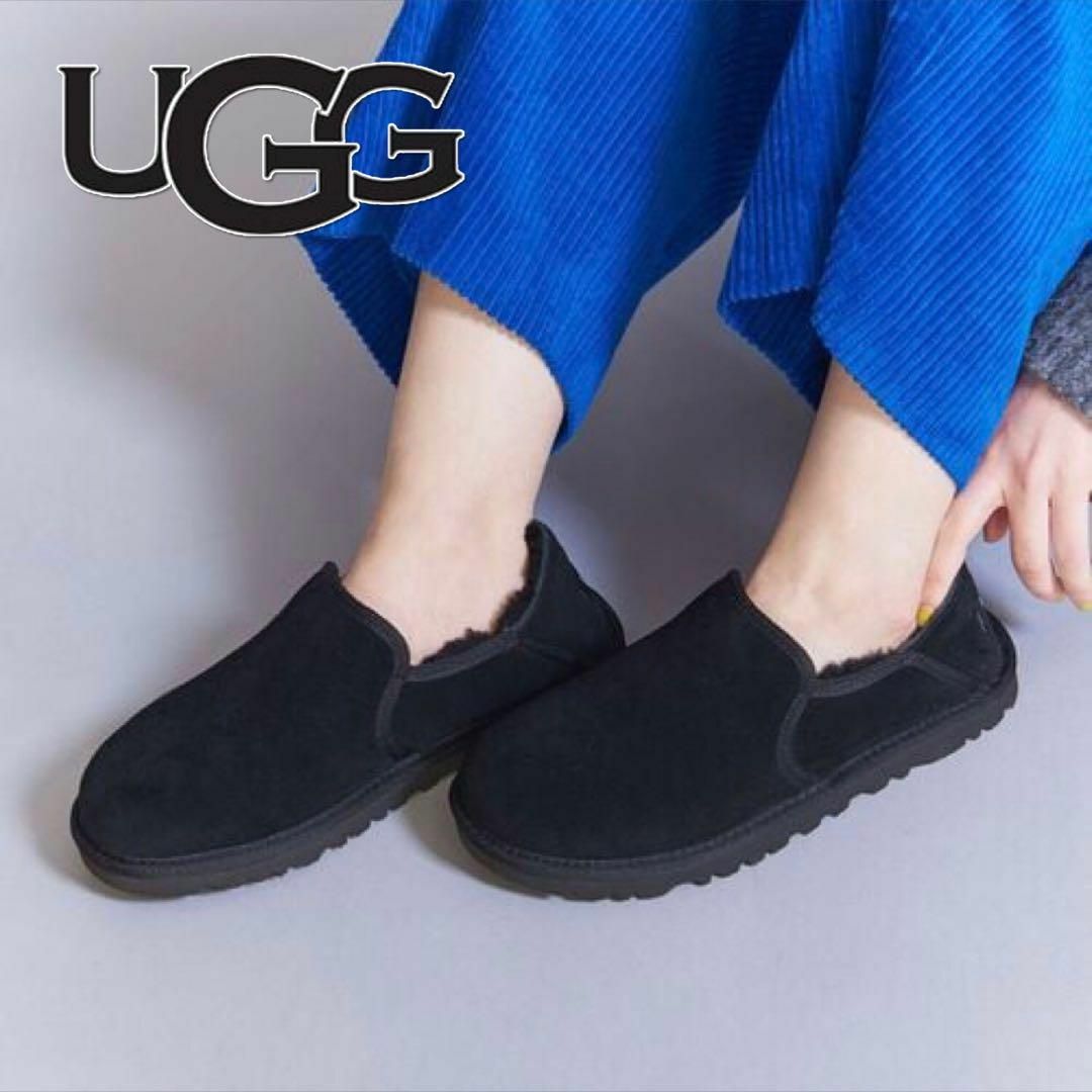 【送料無料】UGG アグ スリッポンKenton ムートン ボア 3010 黒26cmカラー