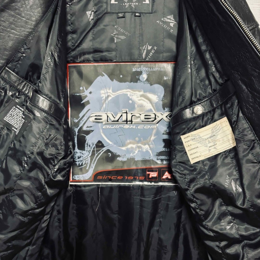 AVIREX(アヴィレックス)の【最高デザイン】アヴィレックス　レザージャケット　XLサイズ　ウルフ　入手困難 メンズのジャケット/アウター(レザージャケット)の商品写真