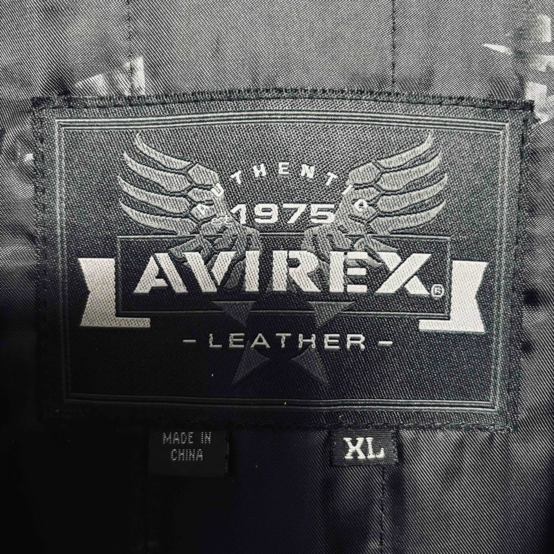 AVIREX(アヴィレックス)の【最高デザイン】アヴィレックス　レザージャケット　XLサイズ　ウルフ　入手困難 メンズのジャケット/アウター(レザージャケット)の商品写真