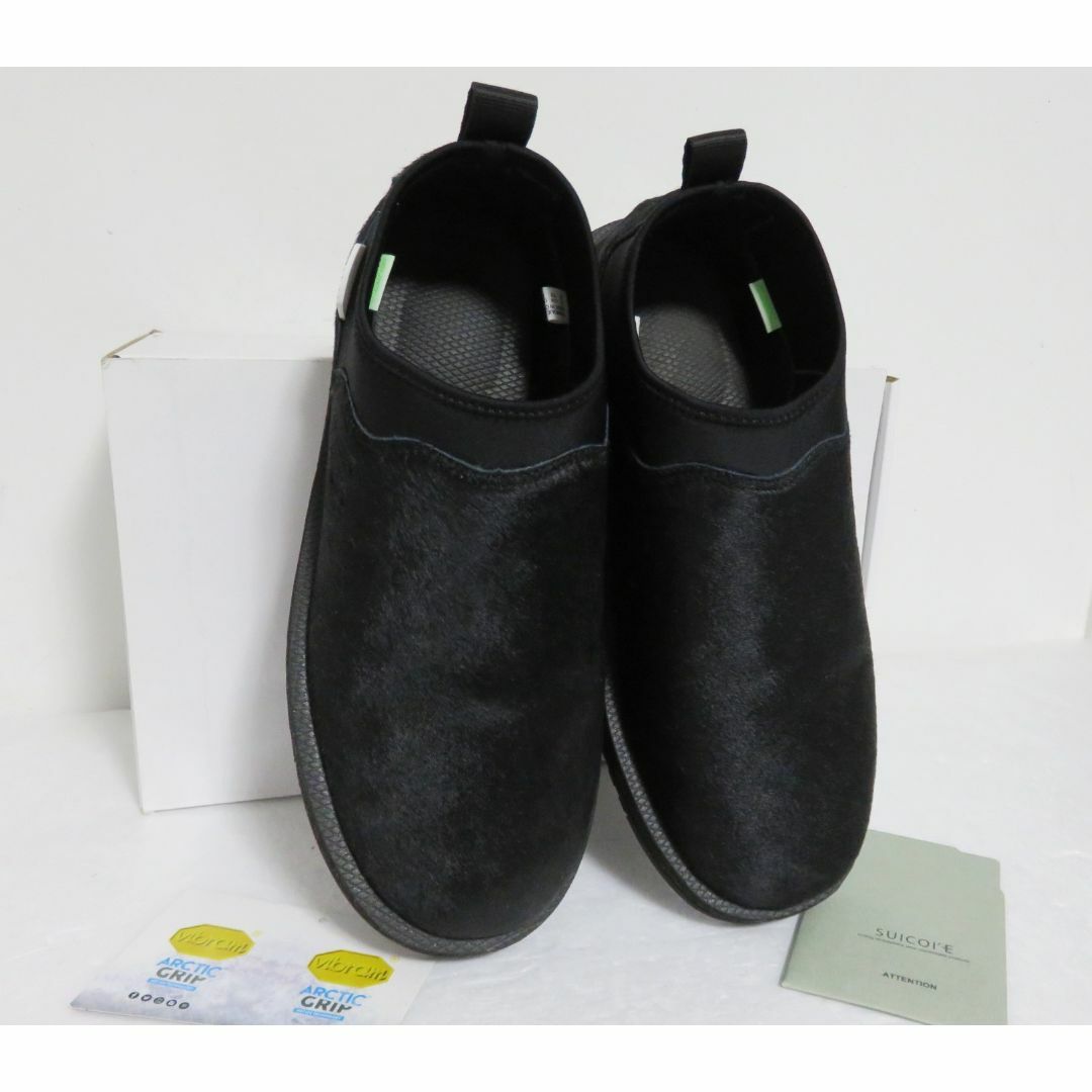 suicoke(スイコック)の定価2.9万 新品 SUICOKE RON ブラック ハラコ 8 vibram メンズの靴/シューズ(スリッポン/モカシン)の商品写真