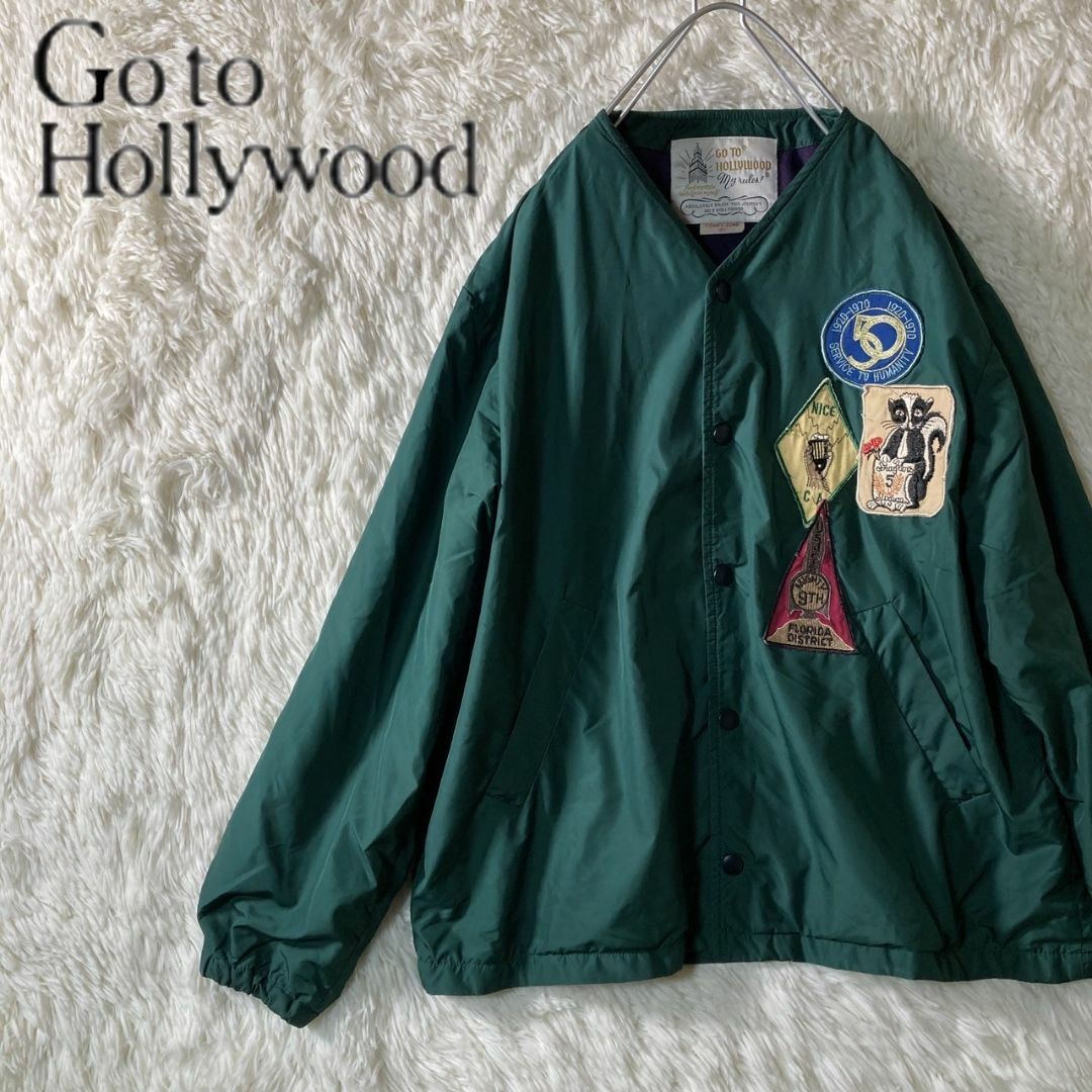 GO TO HOLLYWOOD(ゴートゥーハリウッド)の美品 GO TO HOLLYWOODノーカラー ワッペン ジャケット 01 レディースのジャケット/アウター(ノーカラージャケット)の商品写真